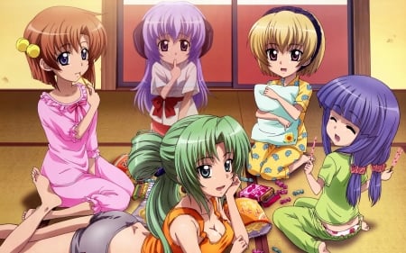 Anime - sleepover, anime, women, hair