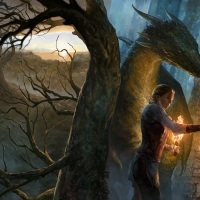 Girl and dragon