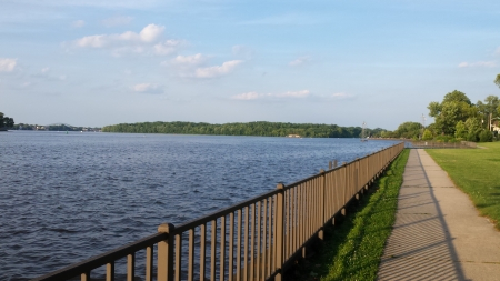 Along the Delaware River - burlington nj river, calm river, delaware in nj, the river