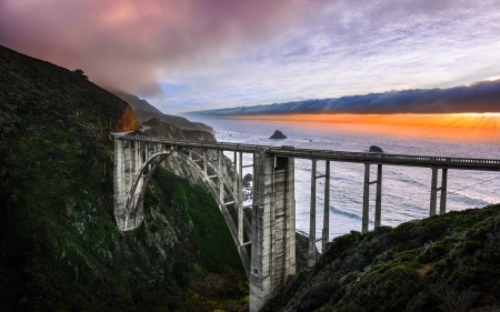 bridge - lake, architecture, cool, fun, bridge