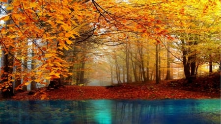 ~*~ Autumn River ~*~ - fall, river, nature, HD wallpaper, autumn, autumn colors, autumn landscape