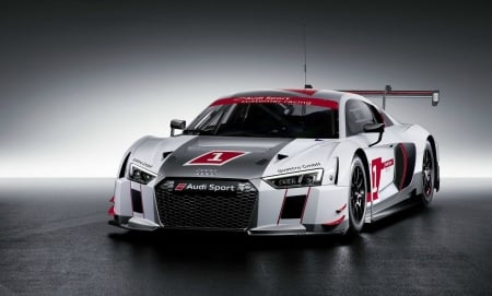 2015-Audi-R8-LMS - Spoiler, Black Rims, White, Racer