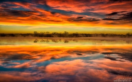 When the sky dances... - nature, water, sky, clouds