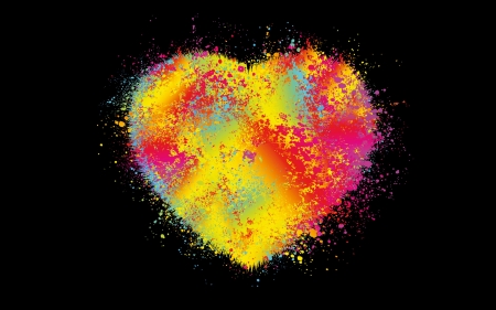 Texture - pink, black, yellow, blue, valentine, heart, texture, colorful, green