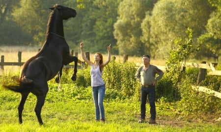 Trainer - style, girls, western, women, models, ranch, cowgirls, horses, redheads, trainer, fun, female, fashion