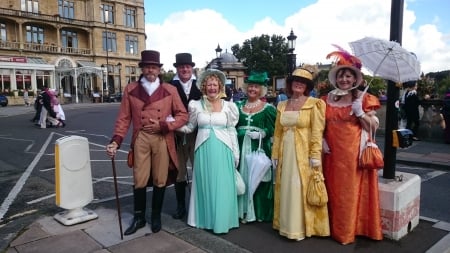 Back in time - Bath, Parade Garden, Period dress, Jane Austens