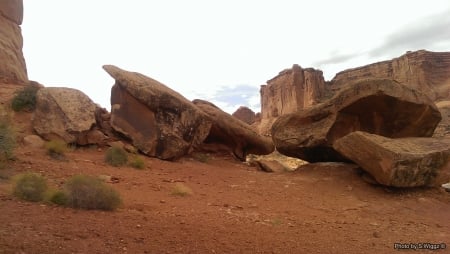 Moab Utah - Boulders, Moab, Utah, Nature