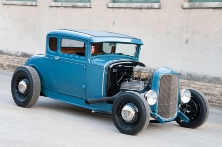 1930-Ford-Coupe - Hotrod, 1930, Blue, Classic