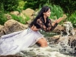 Brunette in River