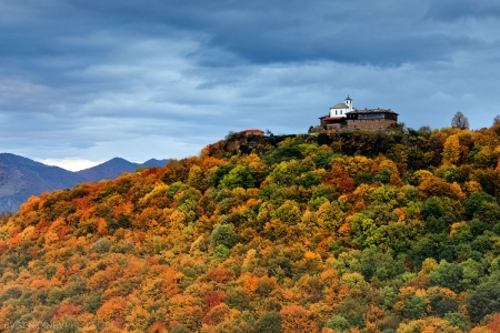 Glozhenski Monastery, Bulgaria - autumn, fall, hills, trees, forest, colors