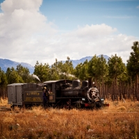 an old steam locomotive in argentina