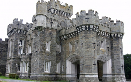 Wray Castle, England - architecture, england, medieval, castle