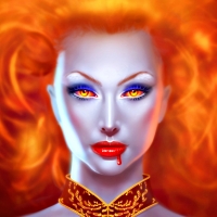 Beautiful vampire woman