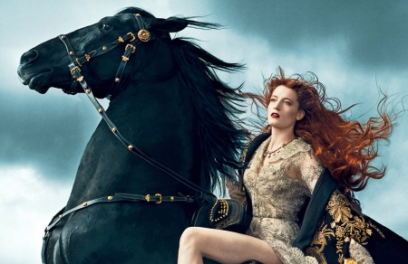 Wild redhead - hairs, redhead, horse, wild