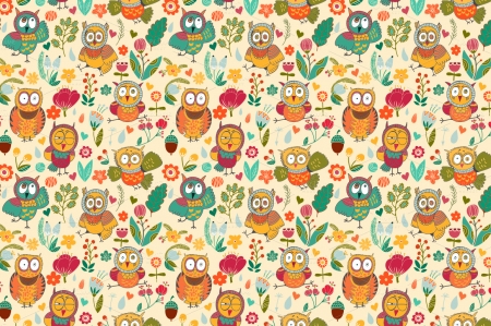 Texture - paper, pattern, orange, green, owl, texture, bird