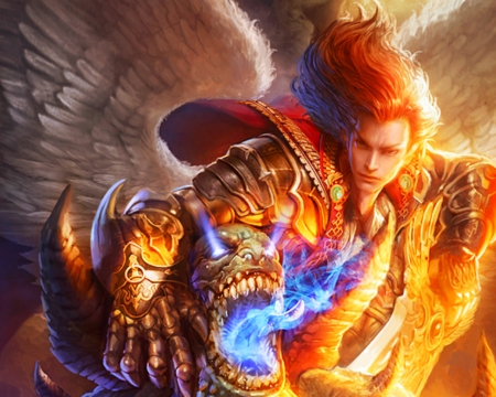 Angel - art, fantasy, angel, man