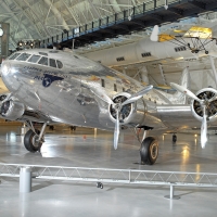 vintage boeing 307 stratoliner in museum