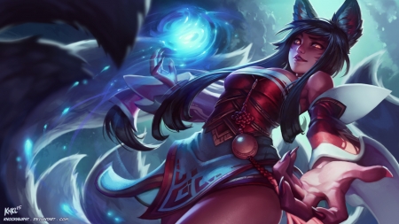 Ahri - hd, game, lol, league of legends, jarvan league of legends, ahri