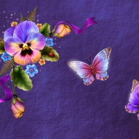 Pansies and Butterflies