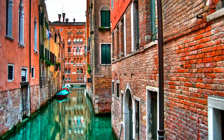 Venetian Roads - gondola, italy, venice, waterway