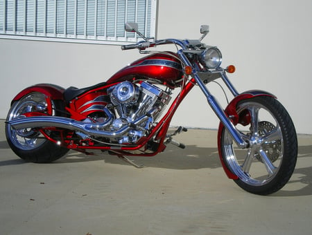 Chopper - chopper, bike, red