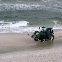 Tractor at the beach