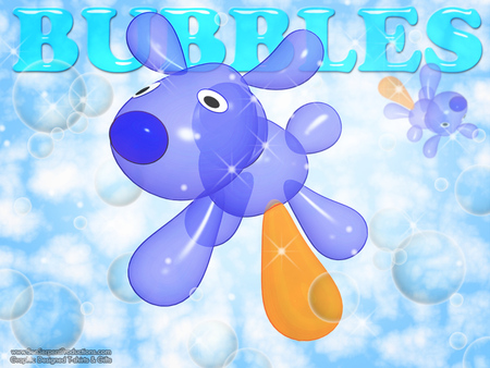 Bubbles of Fun - animal, fun, balloon dog, bubbles