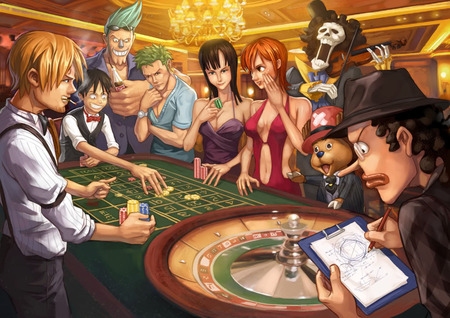 One Piece Casino - robin, one piece, zoro, usopp, brook, nami, chooper, casino, sanji, pirates, luffy, franky