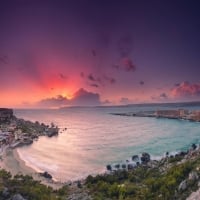 Beautiful Beach At Sunset