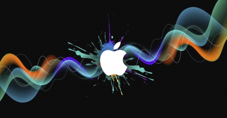 Apple spectrum - sign, company, logo, vektor, colorful, mac, color, apple, technology, iphone, wave