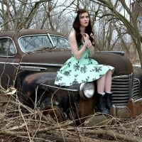 Model Posing in Retro on a Junker