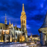 cathedral in budapest hdr