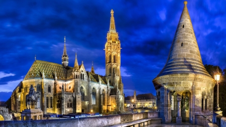 cathedral in budapest hdr