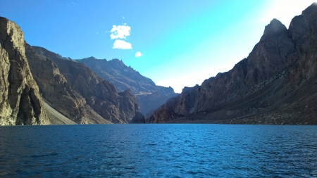 Atabad Lake - lake, cool, fun, nature, mountain