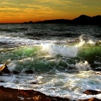 Waves on the beach