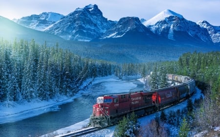 Train Travel - train, ride, trees, mountain