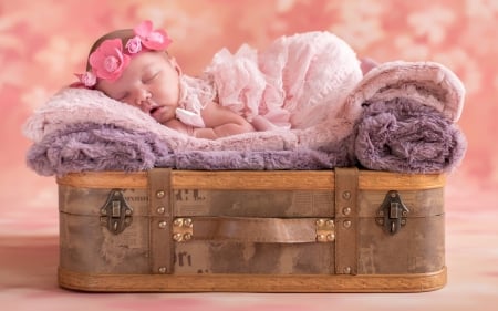 Cute Baby - abstract, beautiful, photography, cute, adorable, box, sleeping, baby