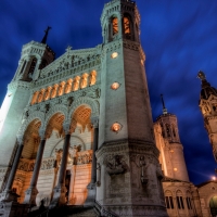 fantastic church facade from low angle hdr