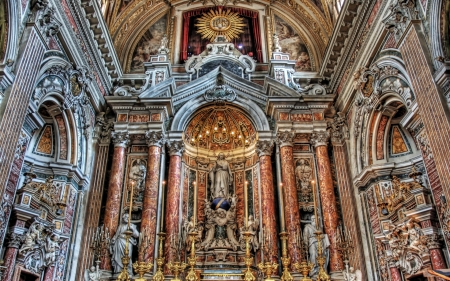 amazing ornate church interior hdr