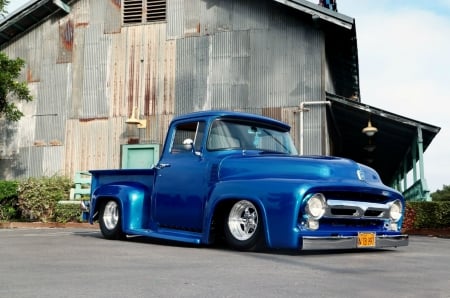 1956-Ford-F-100 - 1956, Truck, Blue, Classic