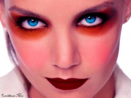 Caribbean Mix - beauty, beautiful, blue eyes, make-up, model