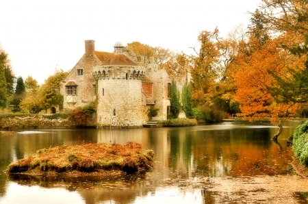 Scotney Castle, Kent, England - england, autumn, photo, castle