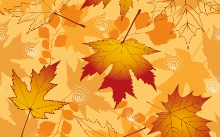 Autumn leaves - autumn, yellow, orange, leaf, texture