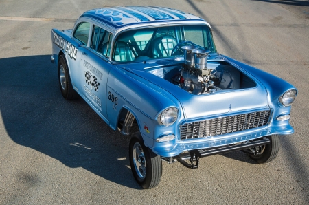 1955-Chevy-Gasser - 1955, GM, Blue, Classic