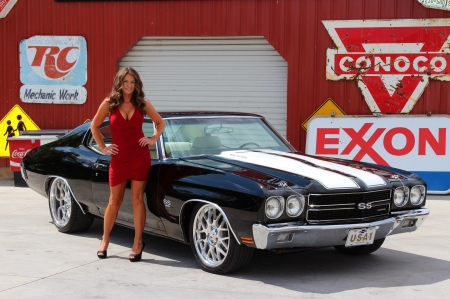 1970-Chevy-Chevelle-SS - chevelle, black, model, gm