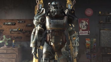 Fallout 4 Power Armor Garage - power armor, fallout 4, brotherhood of steel, fallout, bethesda