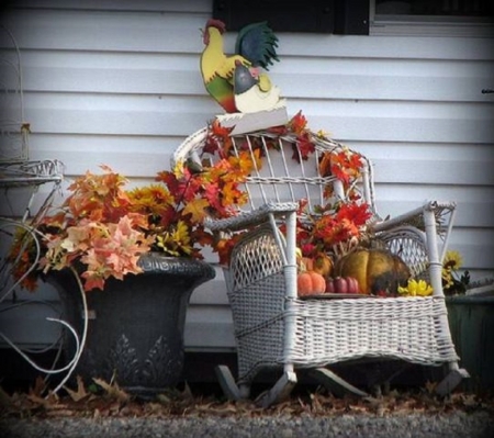 Fall Decor - chair, fall, abstract, decor