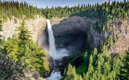 Helmcken Waterfall - mountains, canada, nature, waterfall