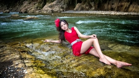 Asian Beauty - girl, beauty, model, river