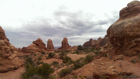 Moab, Utah - nature, canyon, utah, clouds, moab